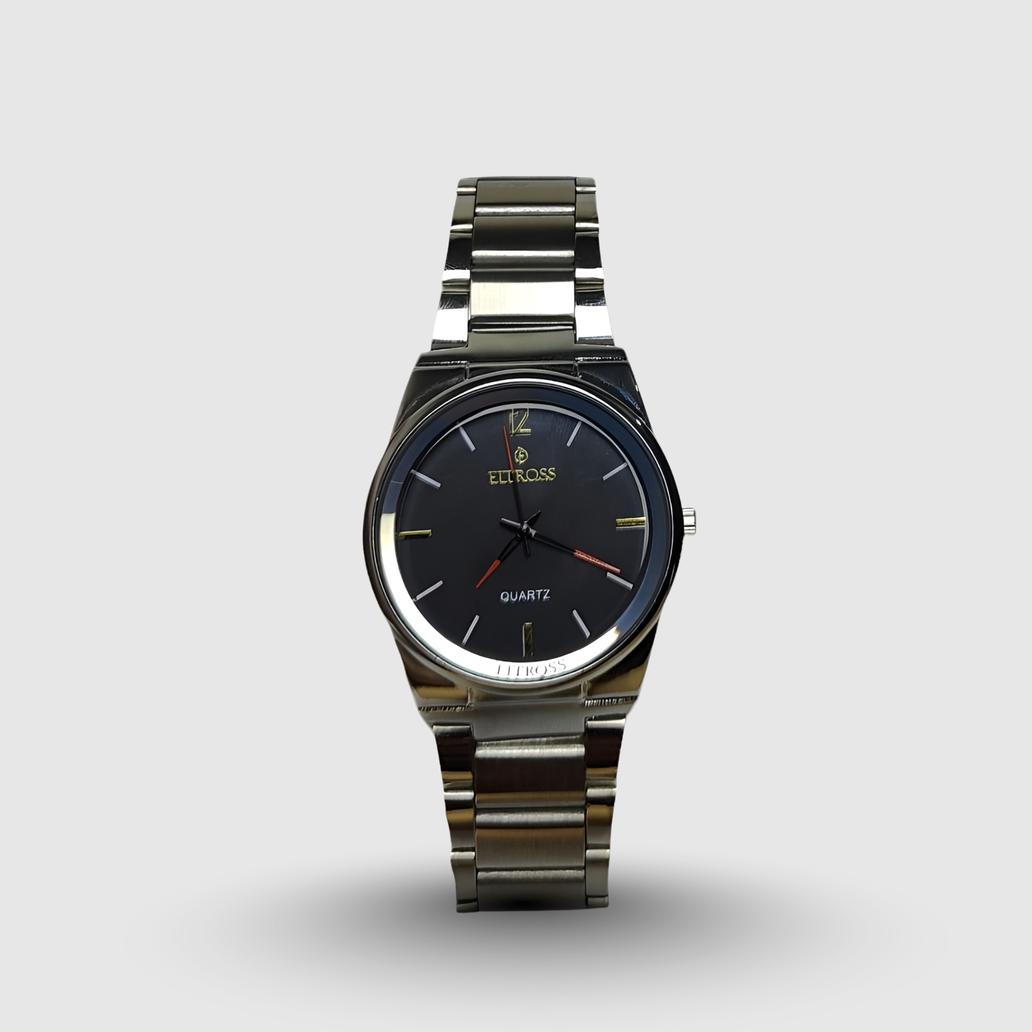 VALTIC | SILVER BAND & BLACK DIAL